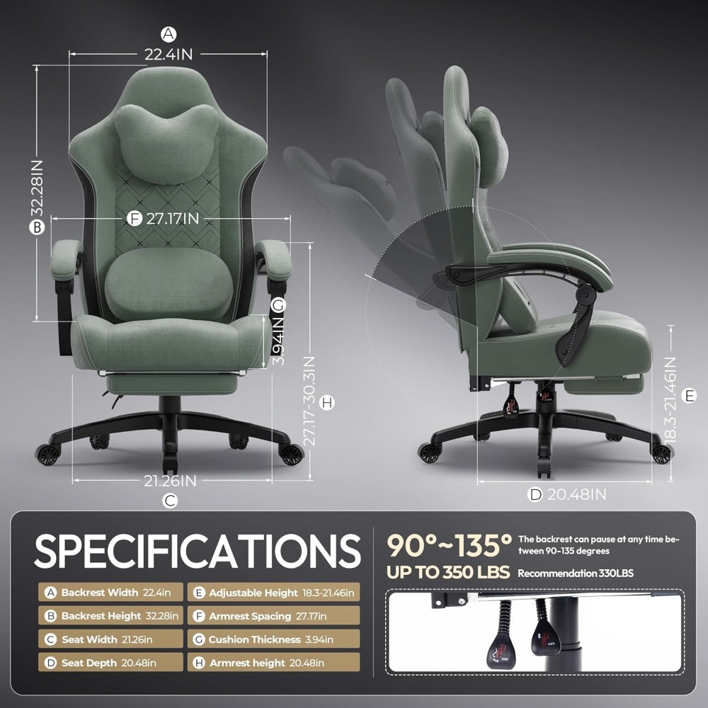 Wedding Yes - Big and Tall Fabric Gaming Chair