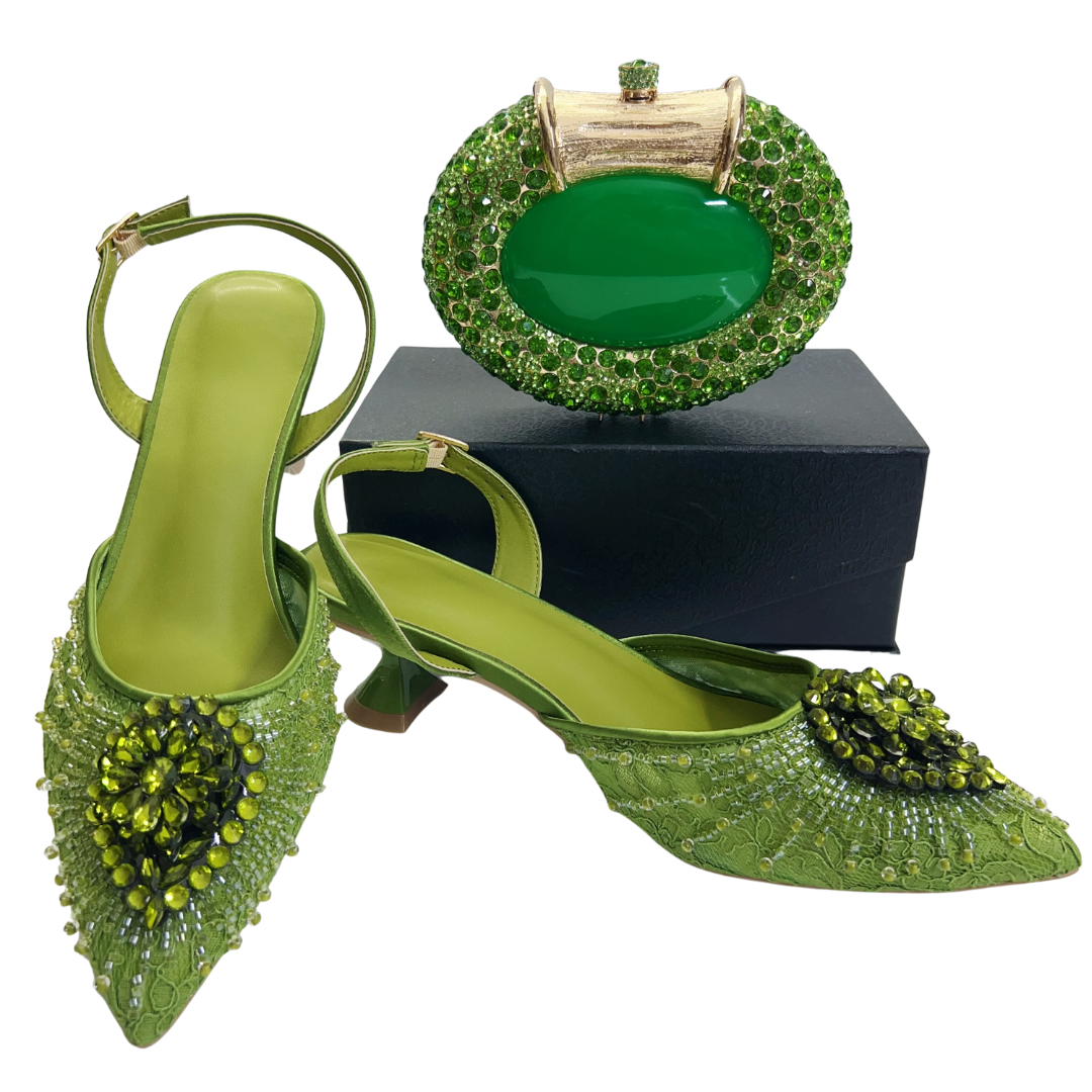 Wedding Packaging - Italian Designer Evening Shoes With Clutch