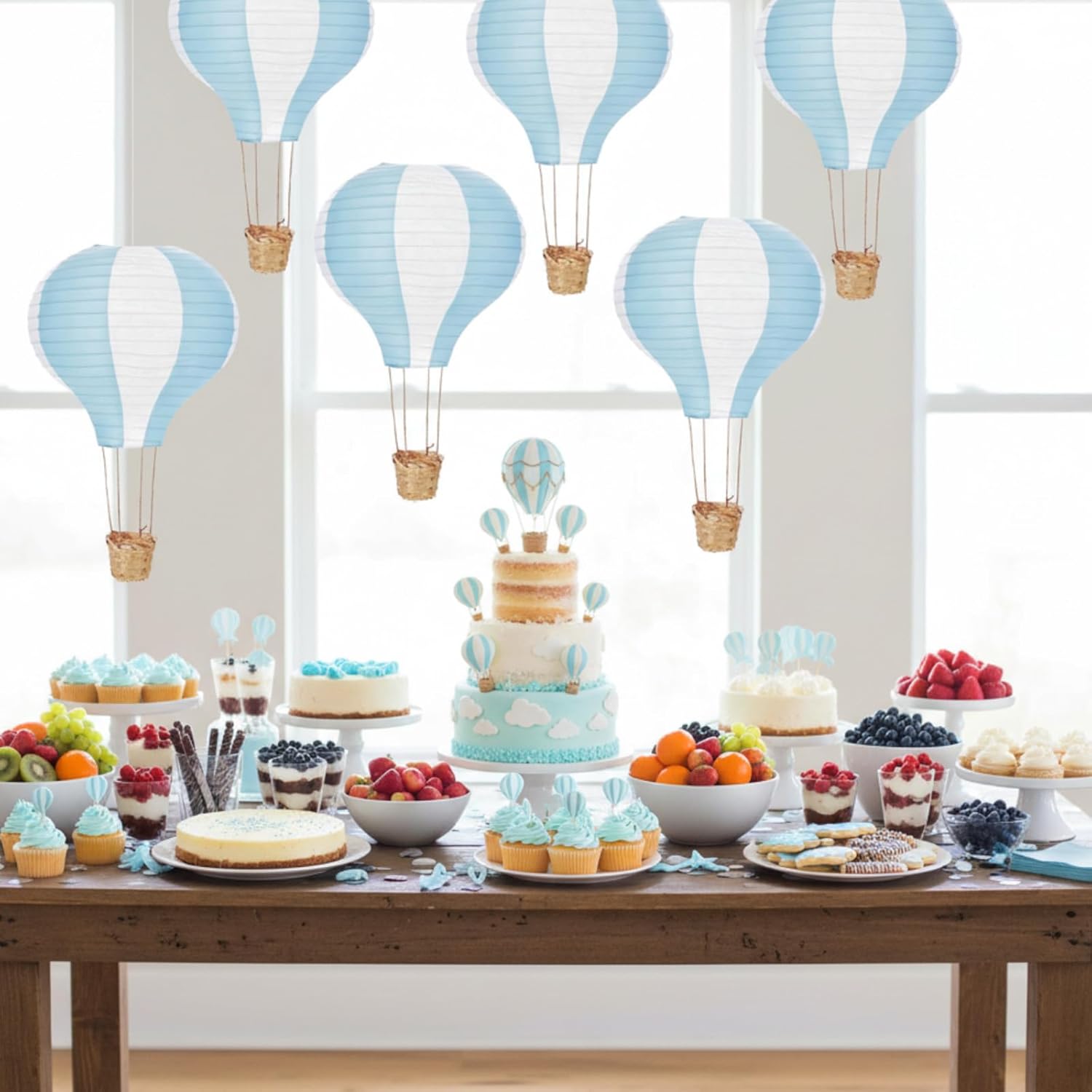 6-12Pcs Hanging Hot Air Balloo - Confetti Balloon Set บทวิจารณ์และราคา