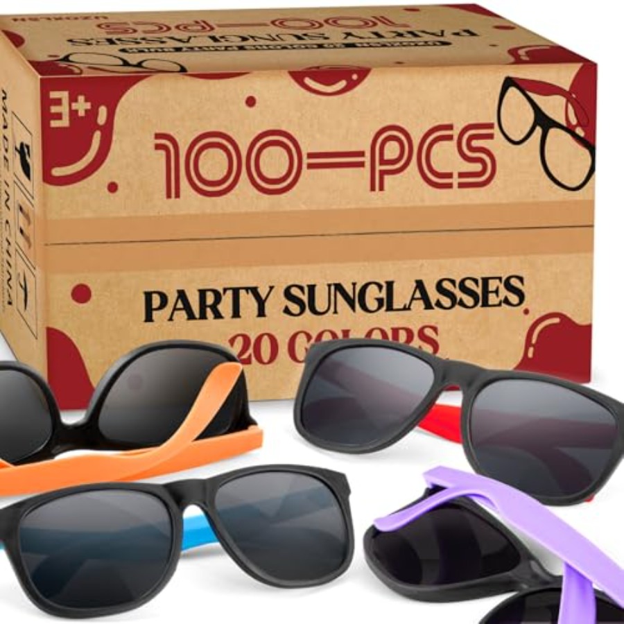 100 Pack Neon Color Sunglasses - Wedding Supply Bulk บทวิจารณ์และราคา