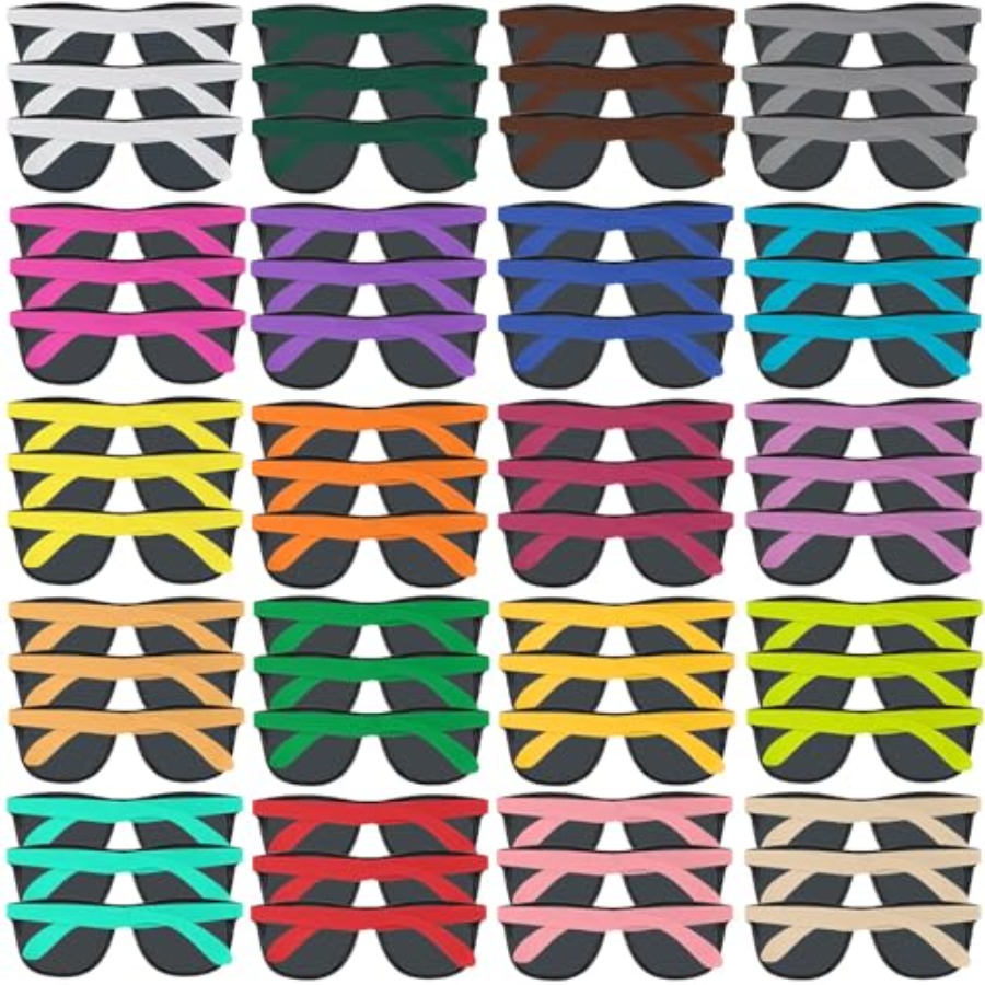 100 Pack Neon Color Sunglasses - Wedding Supply Bulk บทวิจารณ์และราคา