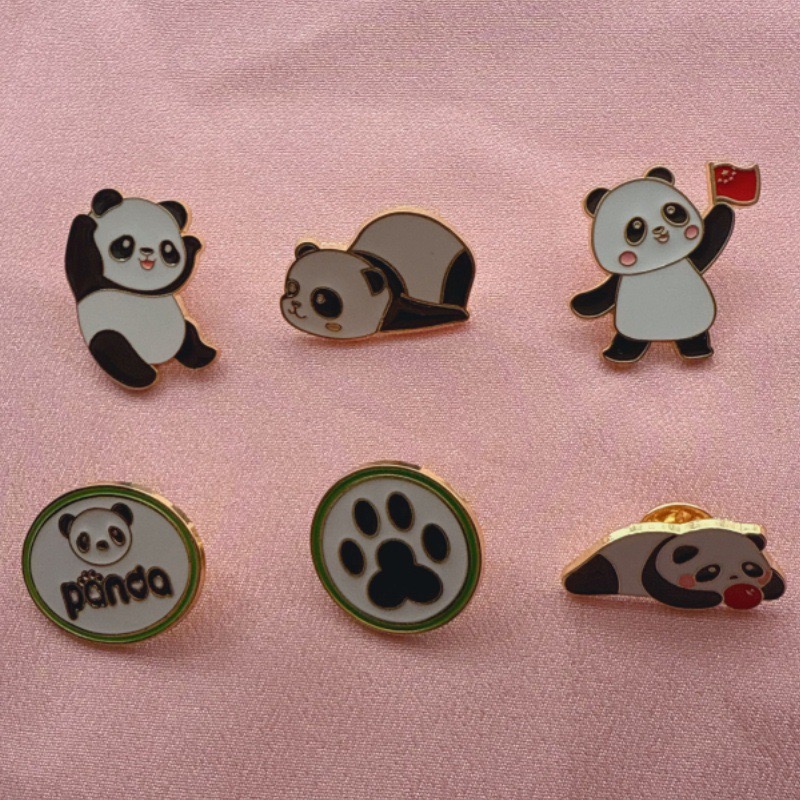 6pcs Cartoon China Panda Badge - Wedding Yes บทวิจารณ์และราคา
