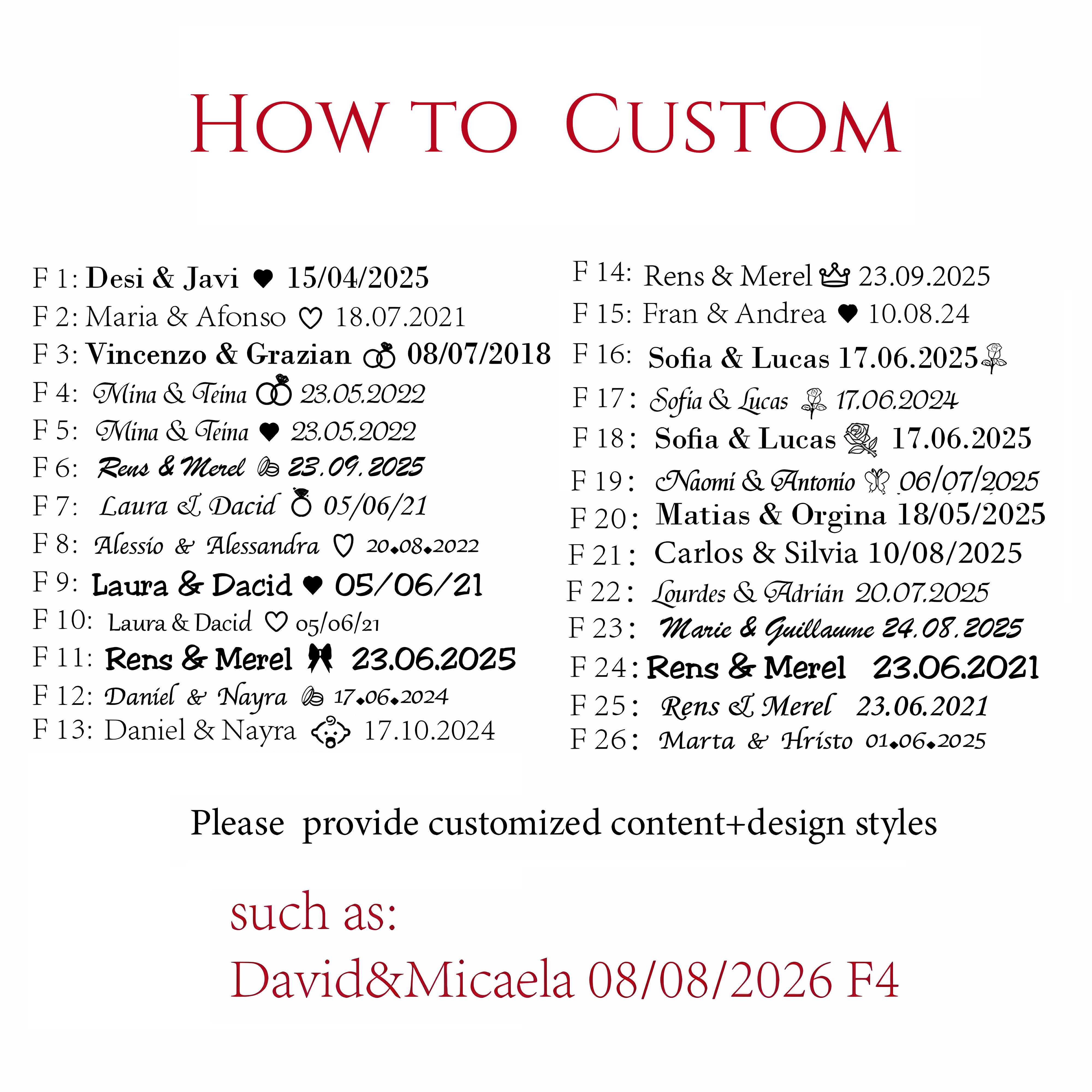 10-90pcs Personalized Engraved - Wedding Supply Bulk บทวิจารณ์และราคา
