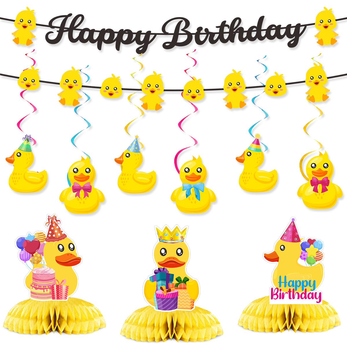 Cute Swim Duck Theme Happy Bir - Confetti Balloon Set บทวิจารณ์และราคา
