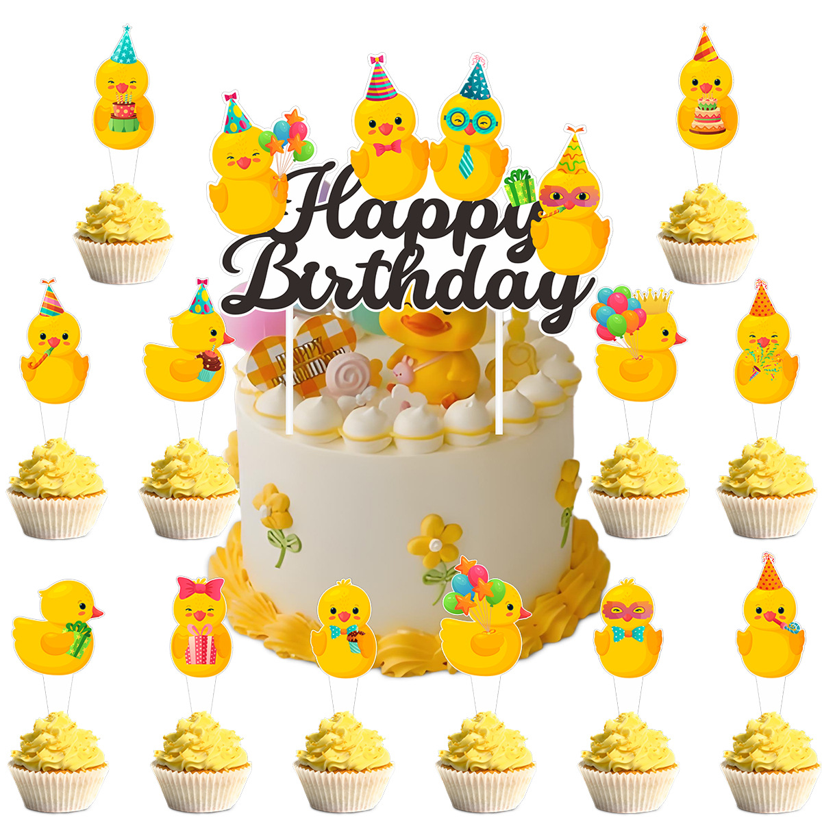 Cute Swim Duck Theme Happy Bir - Confetti Balloon Set บทวิจารณ์และราคา