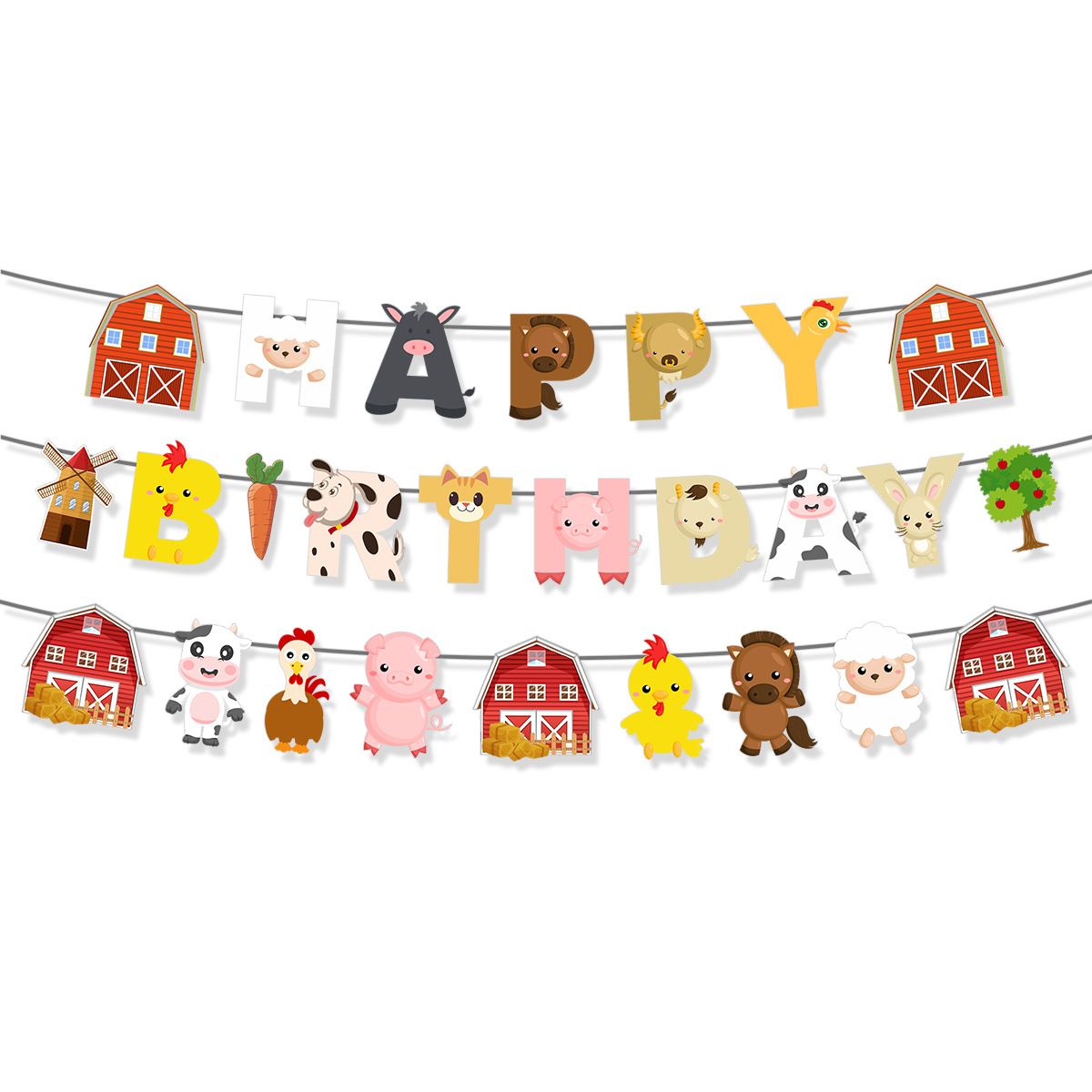 Cartoon Farm Animal Theme Birt - Confetti Balloon Set บทวิจารณ์และราคา