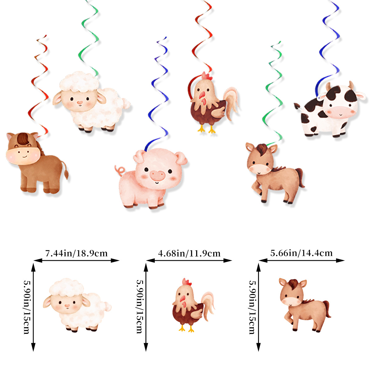 Cartoon Farm Animal Theme Birt - Confetti Balloon Set บทวิจารณ์และราคา