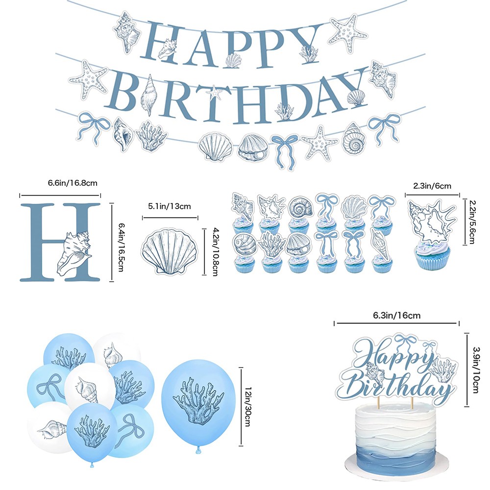 Elegant Ocean Mermaid Birthday - Confetti Balloon Set บทวิจารณ์และราคา