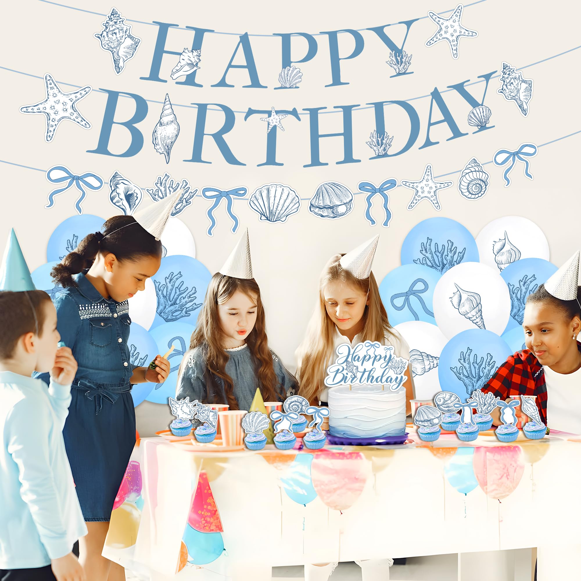 Elegant Ocean Mermaid Birthday - Confetti Balloon Set บทวิจารณ์และราคา