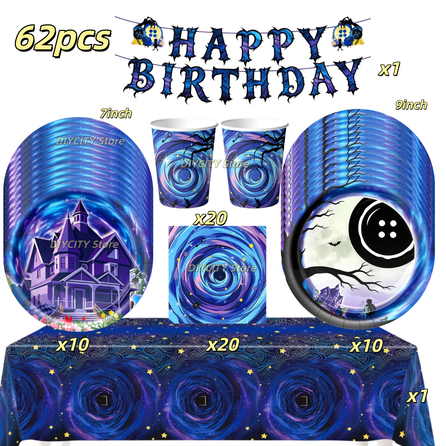 Horror C&Coralined Birthday De - Confetti Balloon Set บทวิจารณ์และราคา