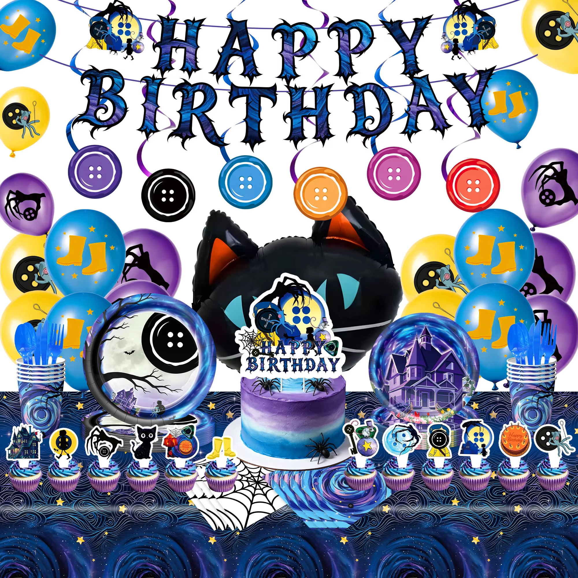 Horror C&Coralined Birthday De - Confetti Balloon Set บทวิจารณ์และราคา