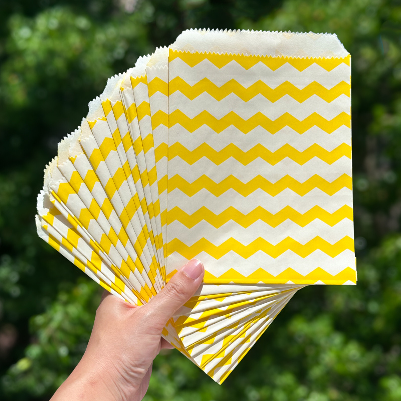 25pcs Royal Blue Striped Kraft - Wedding Packaging บทวิจารณ์และราคา