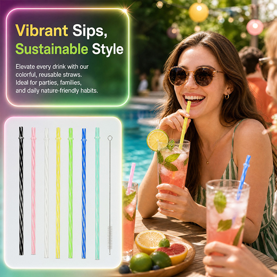 25Pcs Colorful Striped Reusabl - Wedding Supply Bulk บทวิจารณ์และราคา