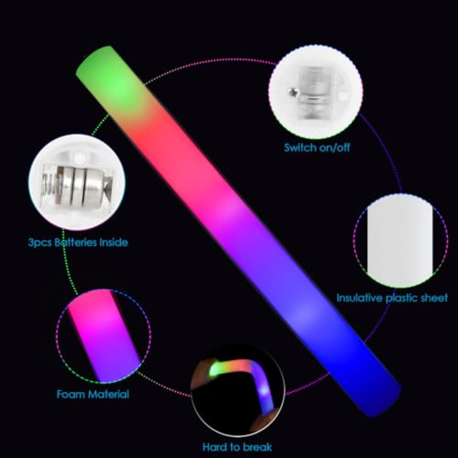 118PCS Foam Glow Sticks Bulk P - Wedding Supply Bulk บทวิจารณ์และราคา