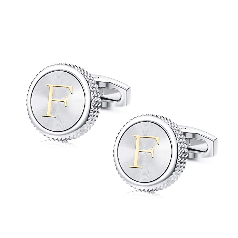 Round 26 Letters A-Z Cufflinks - Wedding Z บทวิจารณ์และราคา
