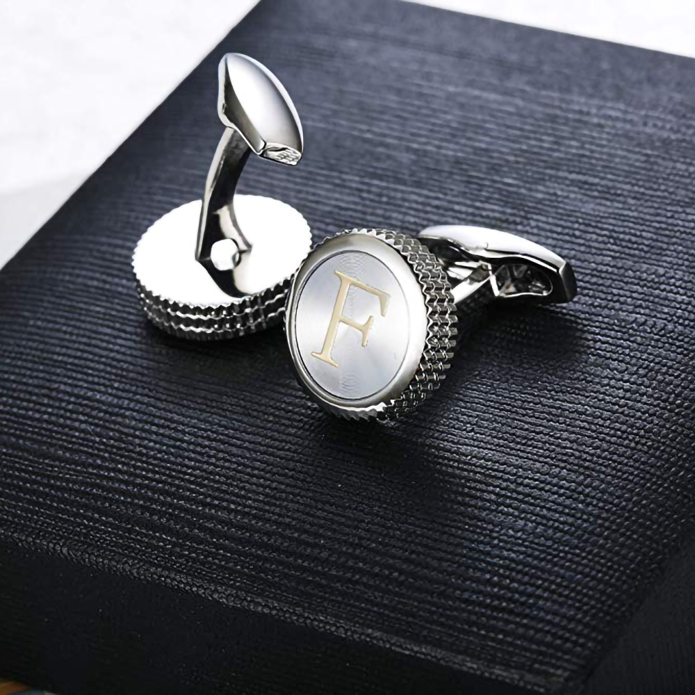 Round 26 Letters A-Z Cufflinks - Wedding Z บทวิจารณ์และราคา