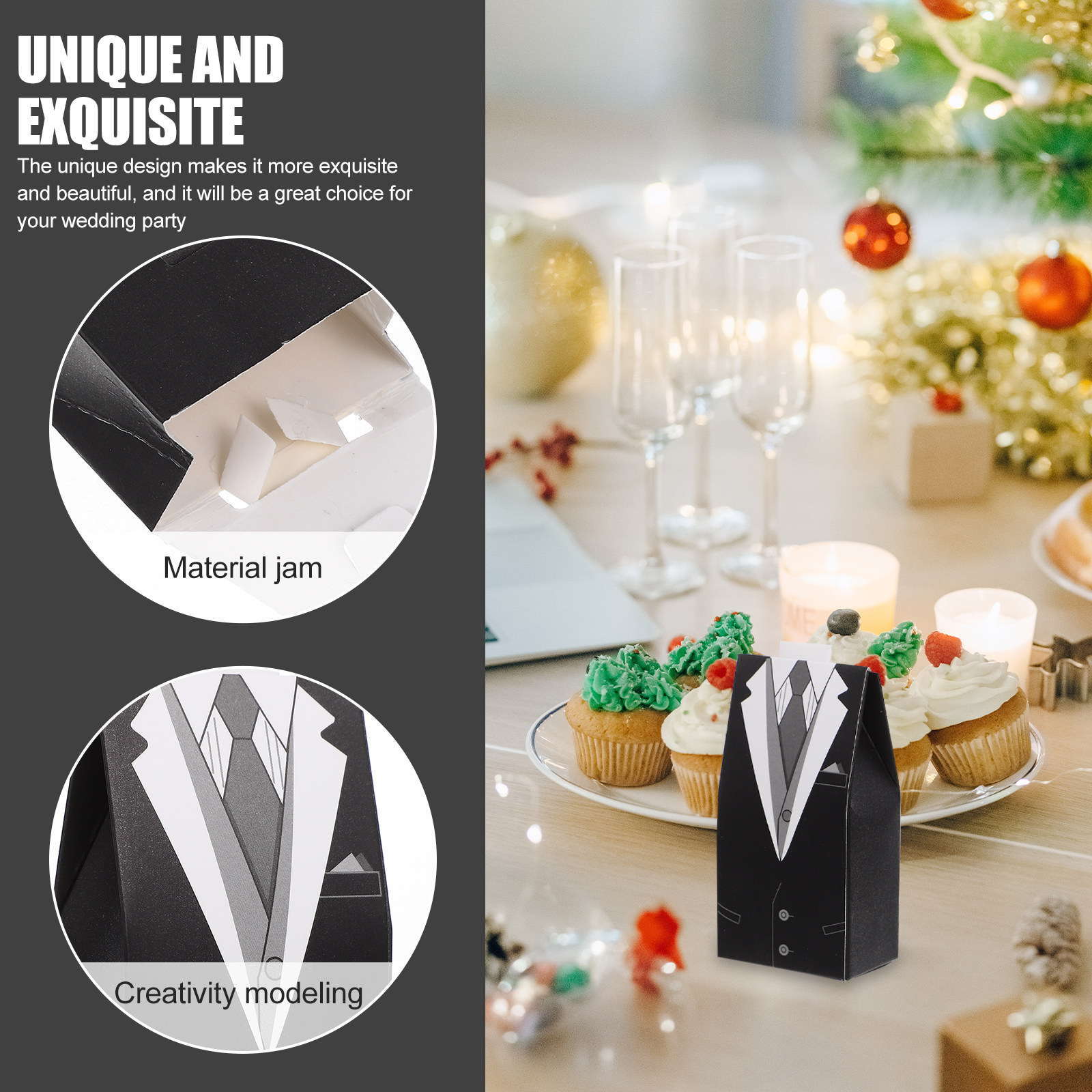100Pcs Wedding Favor Box Premi - Suit Supply Wedding Party บทวิจารณ์และราคา