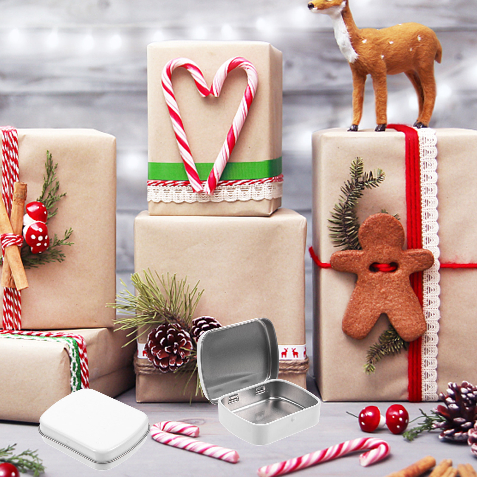 10Pcs Mini Tin Box Portable Sm - Wedding Favor Box บทวิจารณ์และราคา