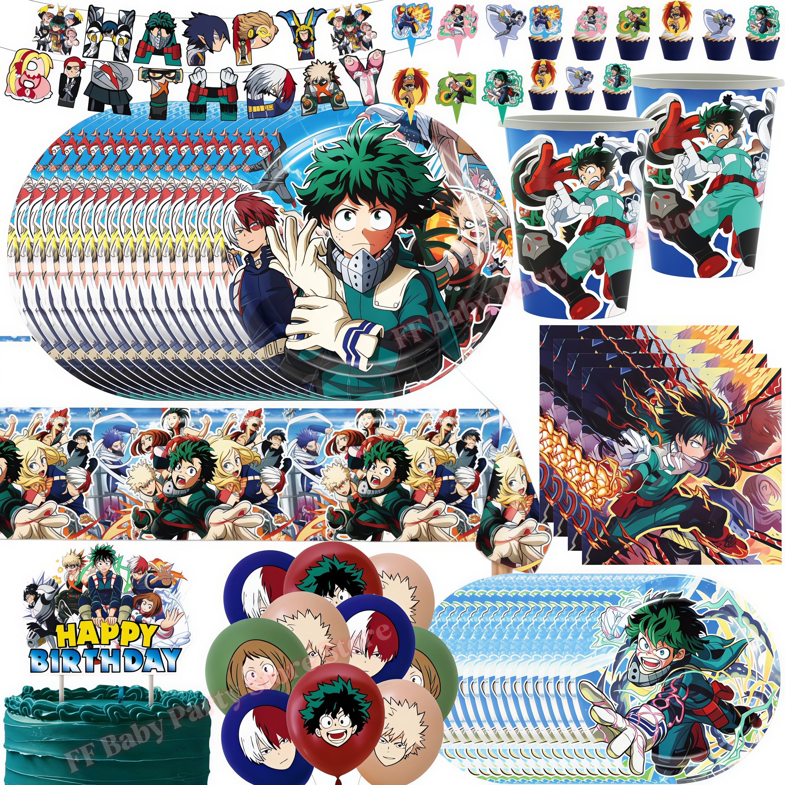 My Heroed Academia Birthday Pa - Confetti Balloon Set บทวิจารณ์และราคา