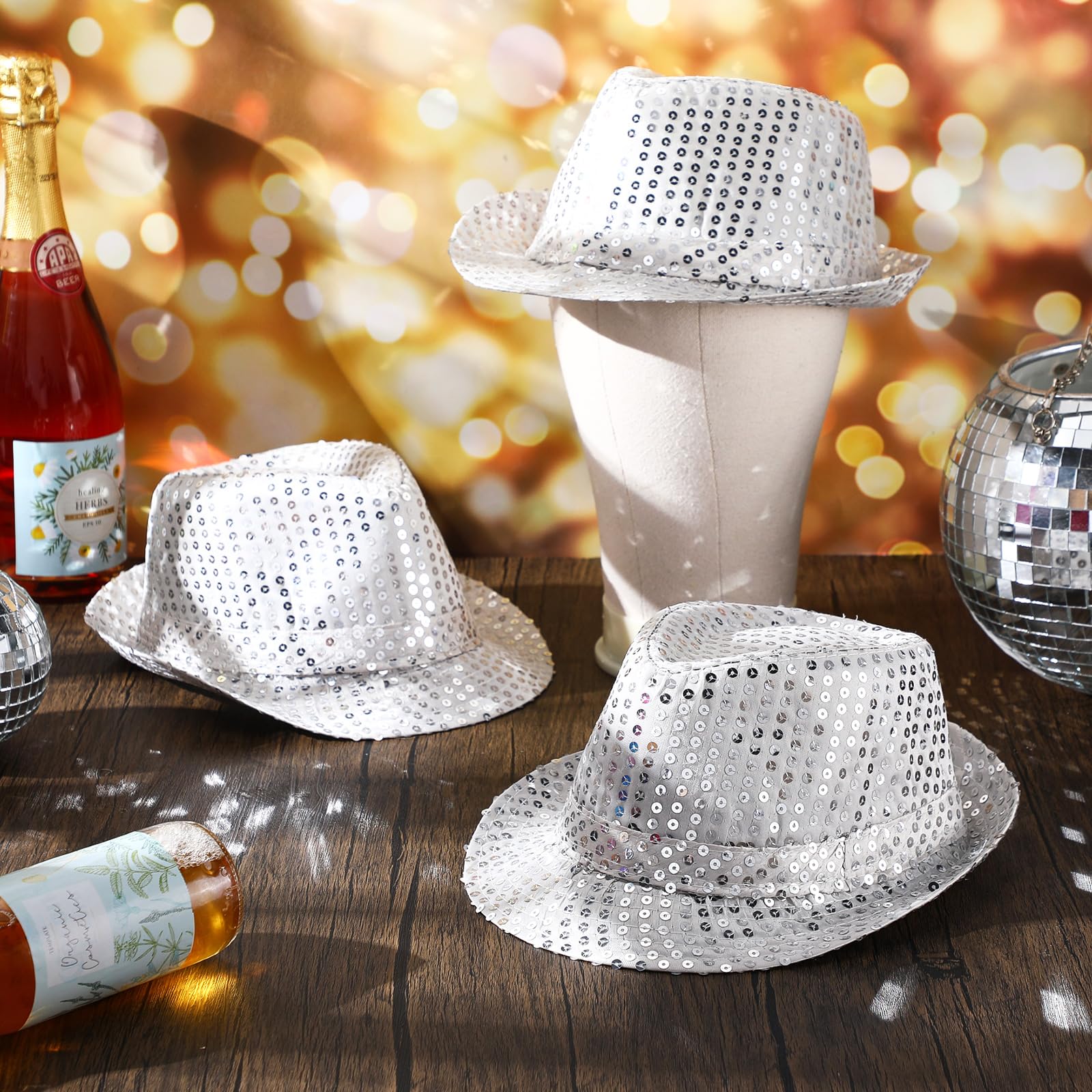 12-36Pcs Sequin Hats Bulk Glit - Wedding Supply Bulk บทวิจารณ์และราคา