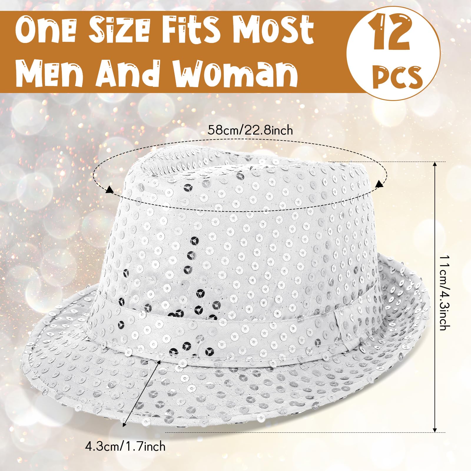 12-36Pcs Sequin Hats Bulk Glit - Wedding Supply Bulk บทวิจารณ์และราคา