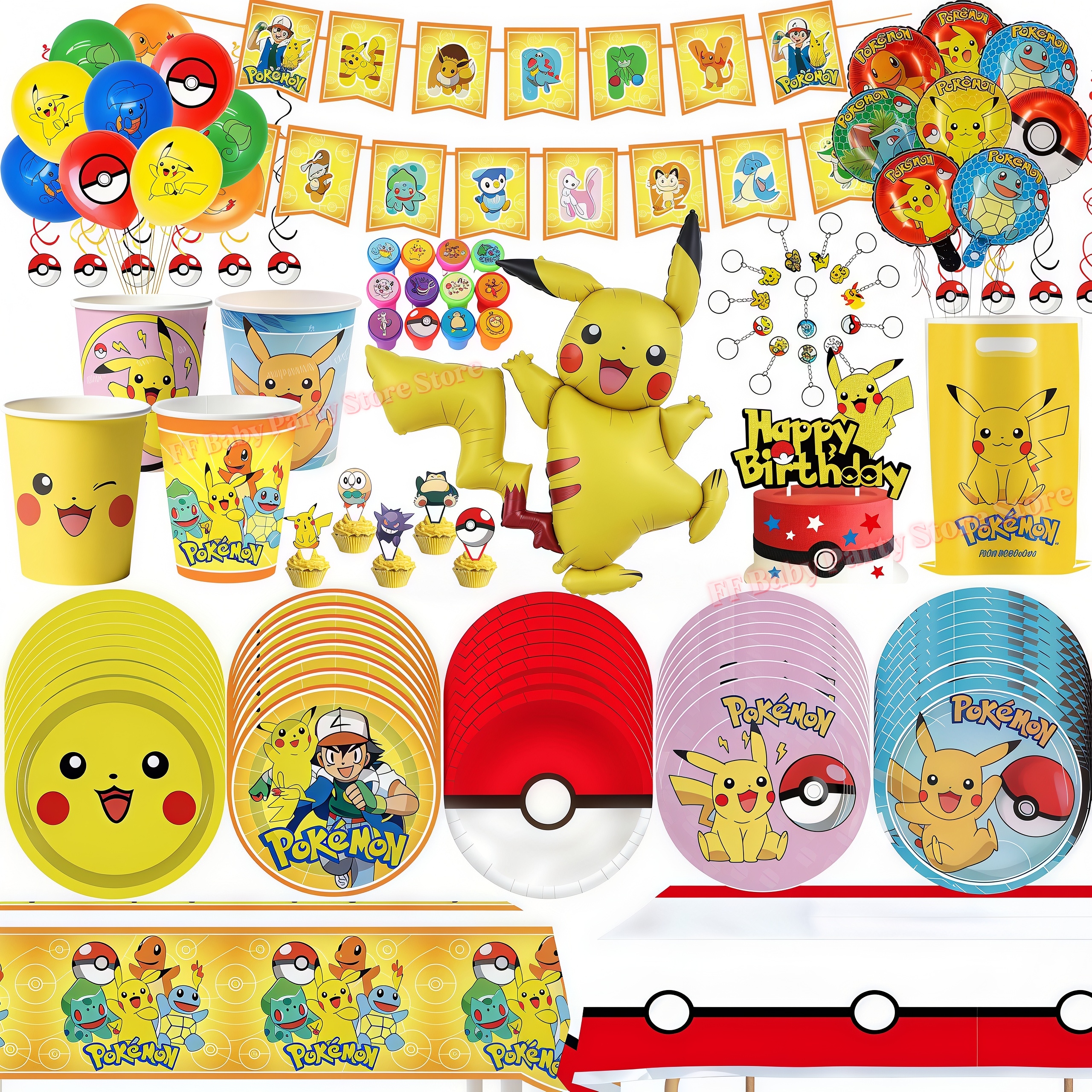 PokeMons Birthday Party Decora - Confetti Balloon Set บทวิจารณ์และราคา