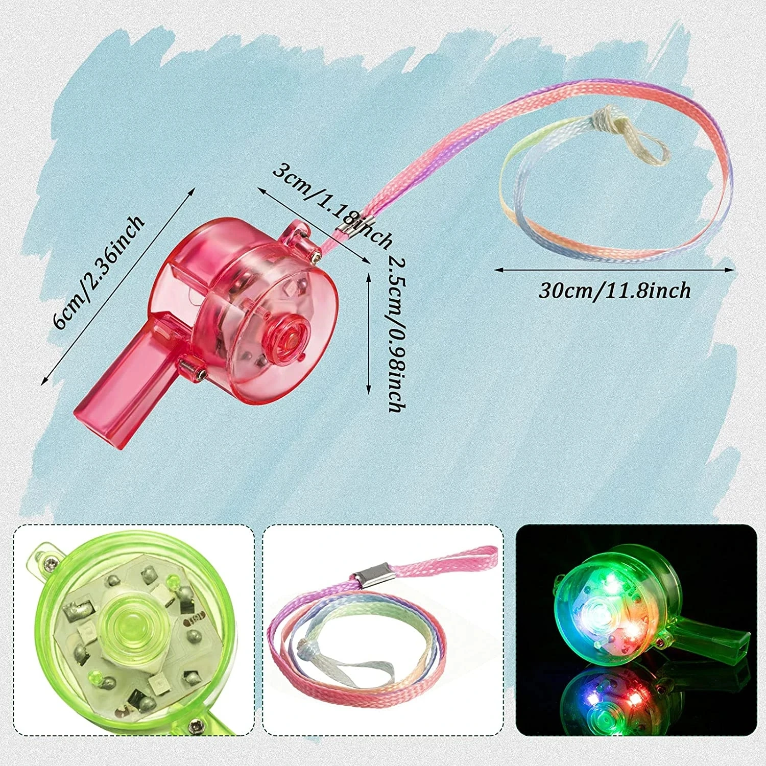 LED Light Up Whistle Glow Whis - Wedding Supply Bulk บทวิจารณ์และราคา