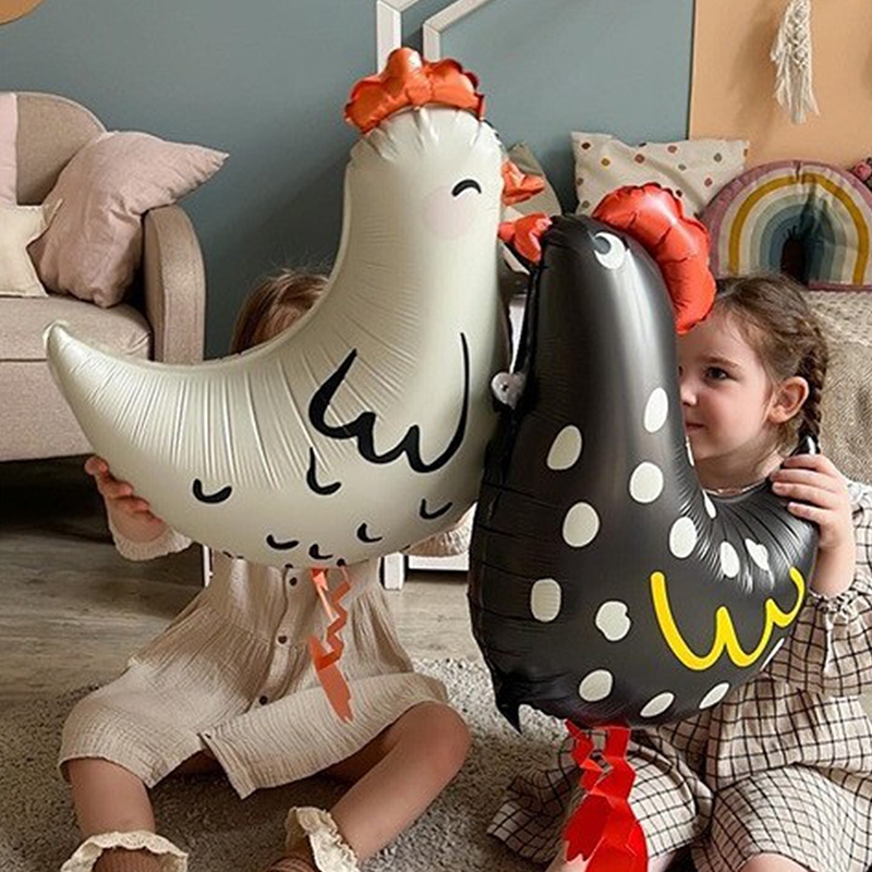 2Pcs Chicken-Shaped Aluminum F - Confetti Balloon Set บทวิจารณ์และราคา