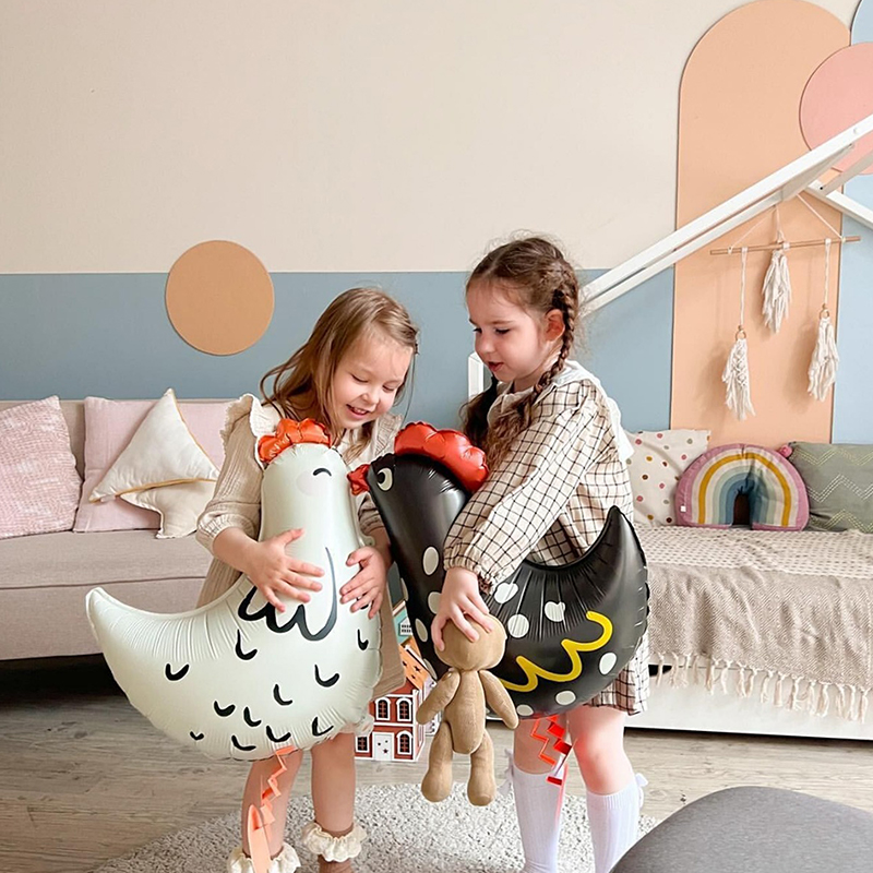 2Pcs Chicken-Shaped Aluminum F - Confetti Balloon Set บทวิจารณ์และราคา