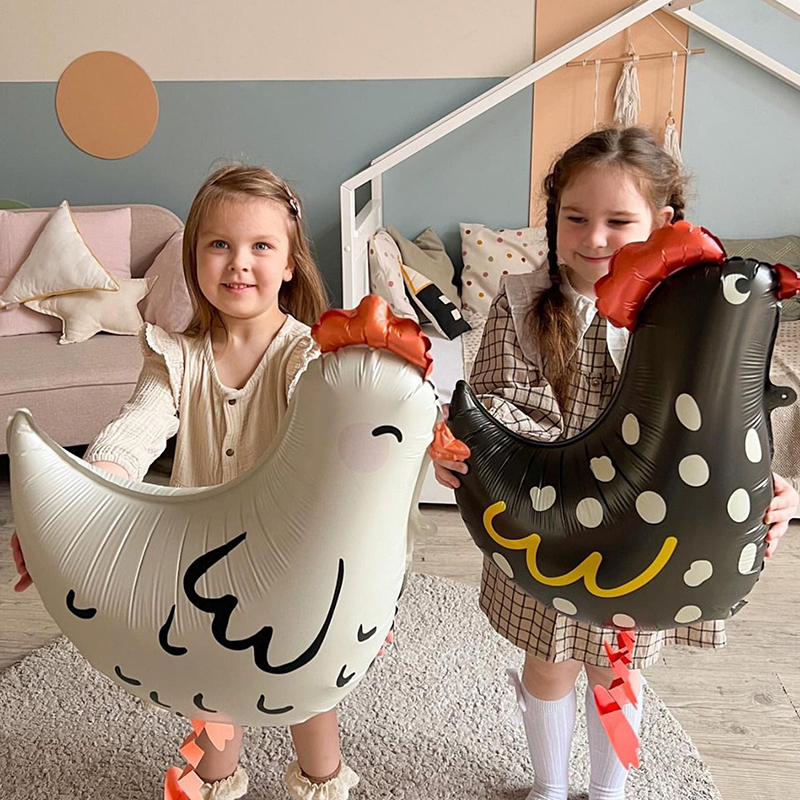 2Pcs Chicken-Shaped Aluminum F - Confetti Balloon Set บทวิจารณ์และราคา