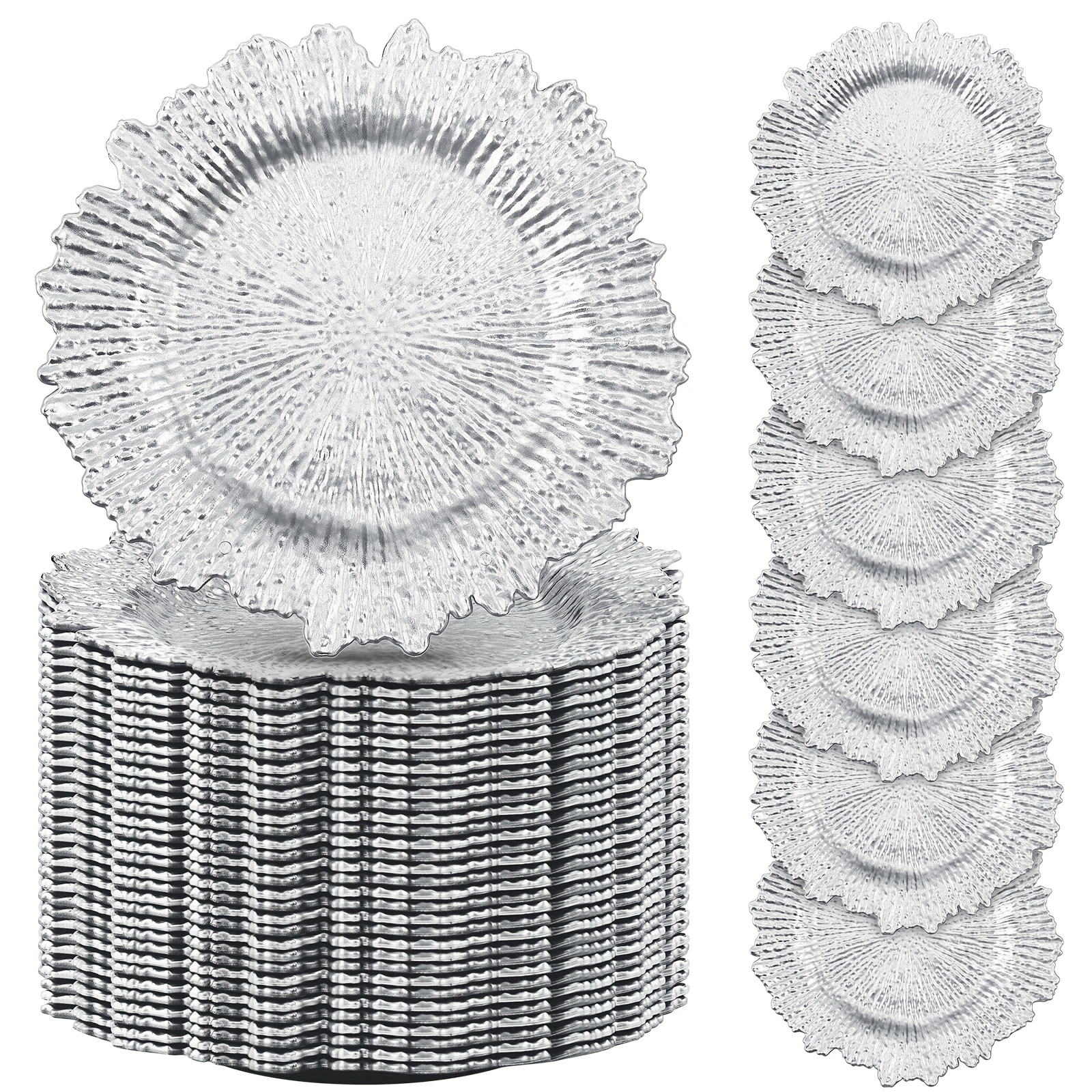 100pcs Reef Charger Plates Bul - Wedding Supply Bulk บทวิจารณ์และราคา