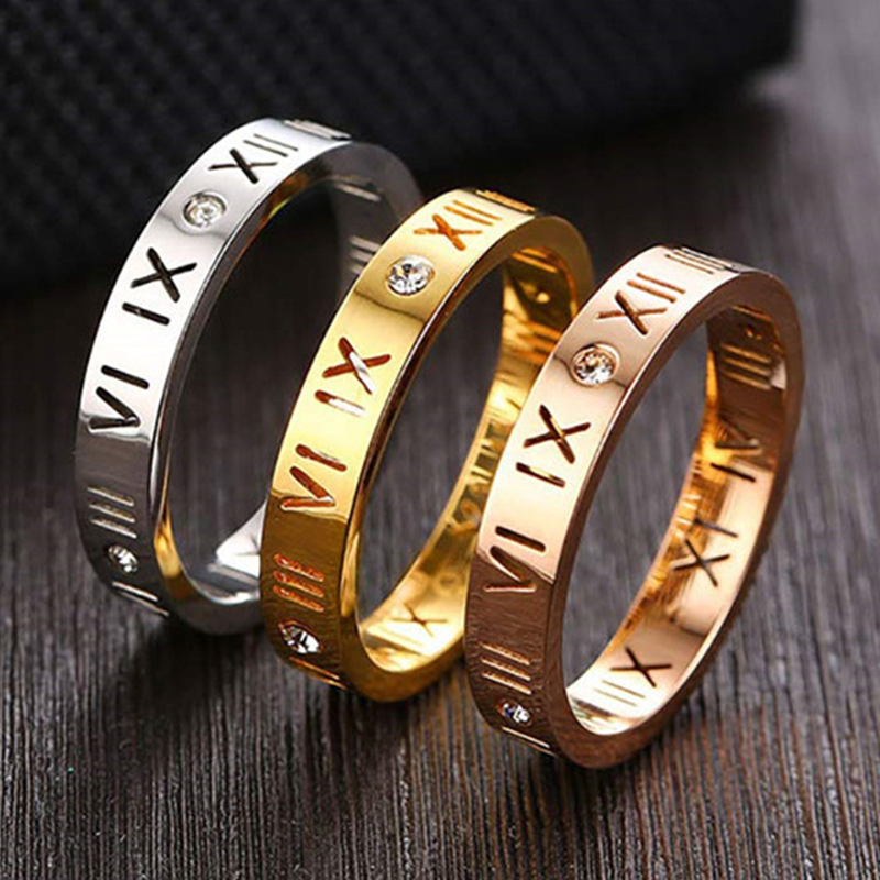 Hollow Roman Numeral Ring Stai - Wedding Z บทวิจารณ์และราคา