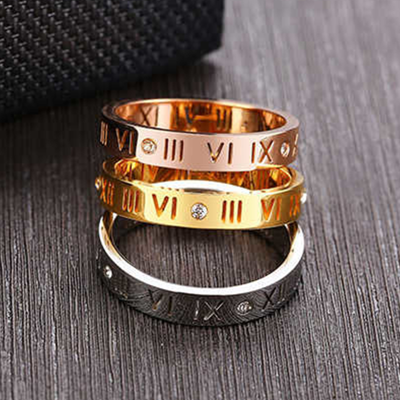 Hollow Roman Numeral Ring Stai - Wedding Z บทวิจารณ์และราคา