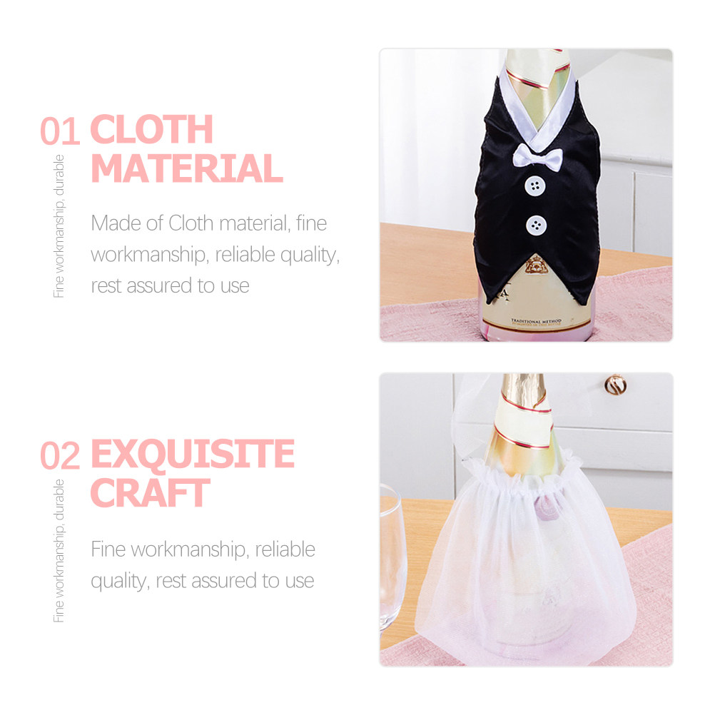 1Set Wedding Wine Bottle Cover - Suit Supply Wedding Party บทวิจารณ์และราคา